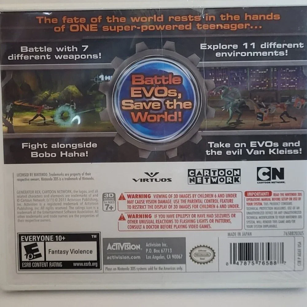 New Generator Rex: Agent of Providence (Nintendo 3DS, 2011) Rated E10+ Activisio